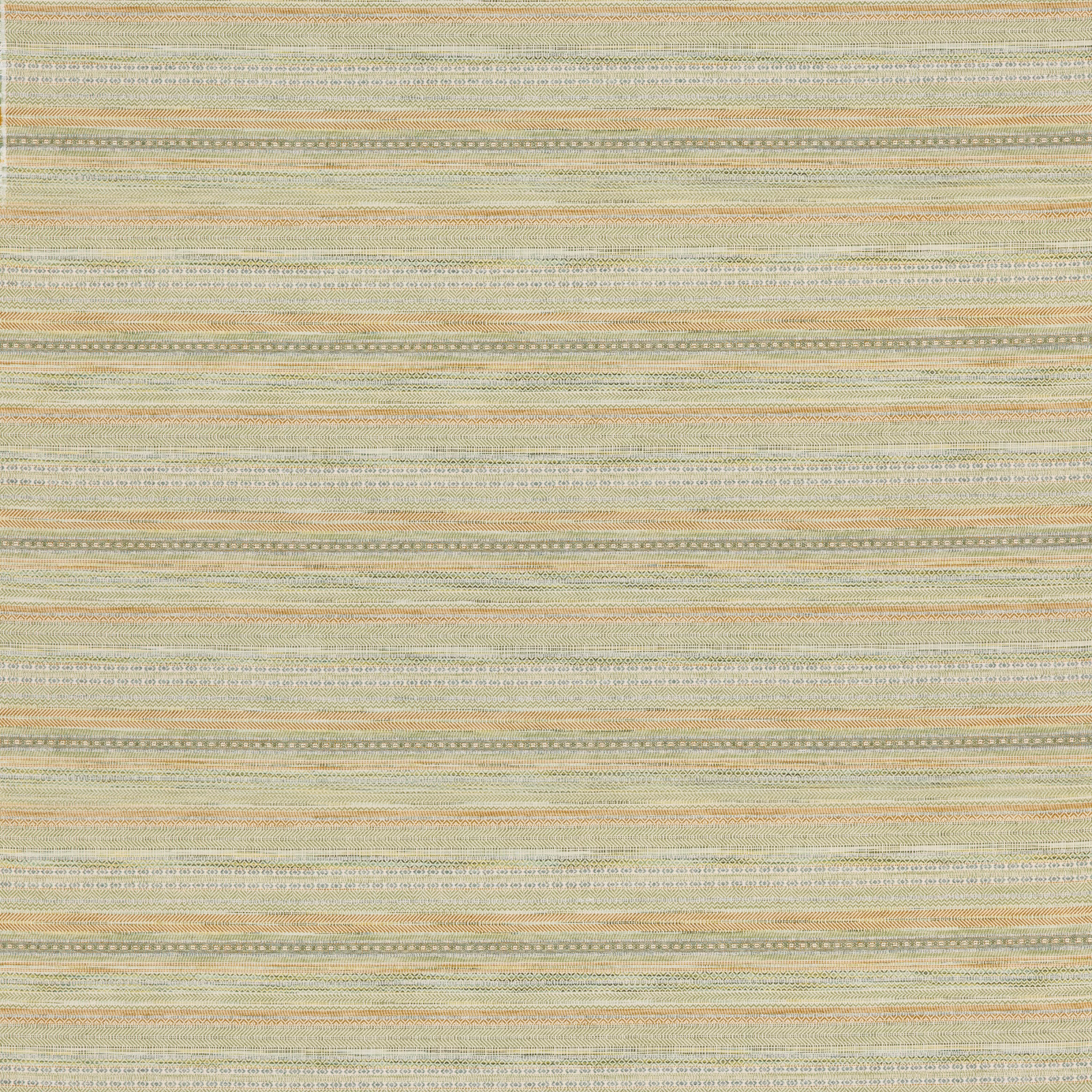 Fairfax Green woven fabric with irregular sage, cream and beige horizontal stripes
