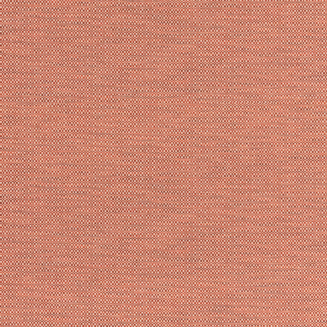 Muted coral-red fabric with a tiny pale check and finely textured woven surface