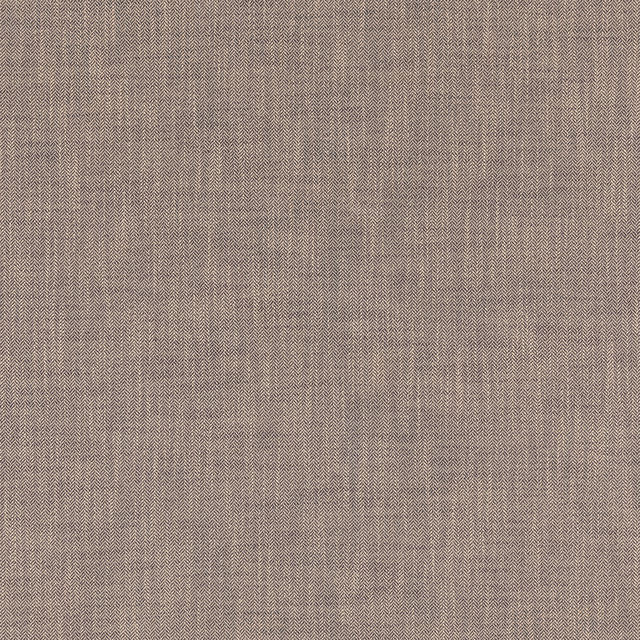 Close-up of mottled taupe-grey Trentham fabric with a fine charcoal chevron weave