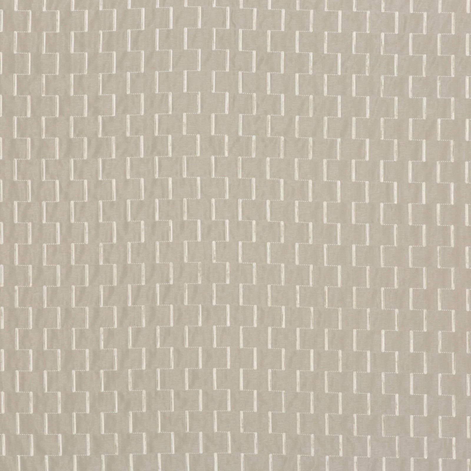 Pale silver-grey textile with a small stepped geometric weave and subtle sheen