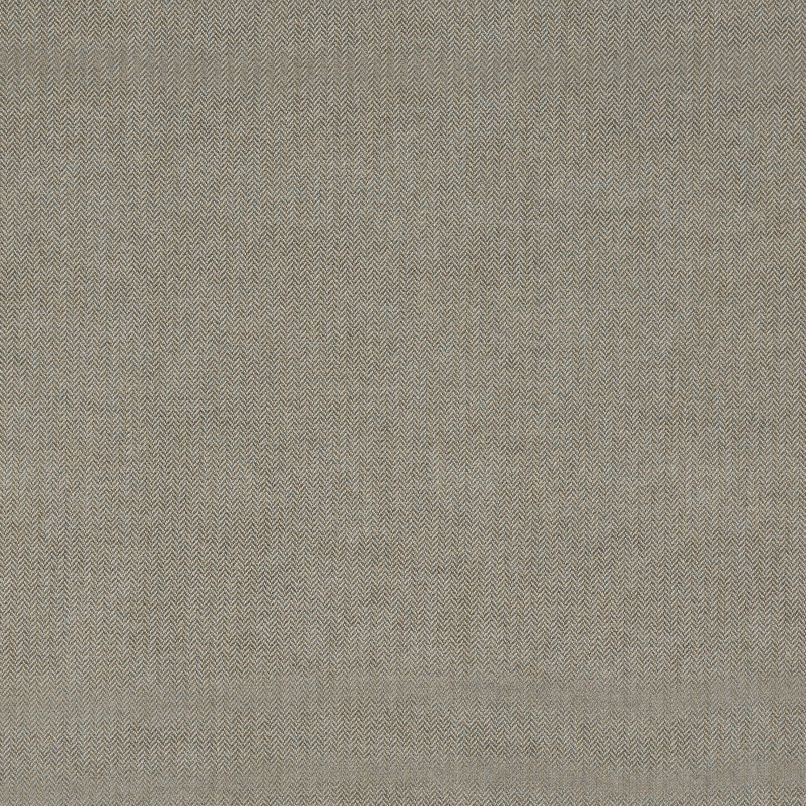 Mineral greige fabric with a fine, tightly woven herringbone texture