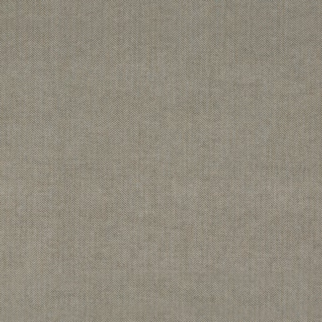 Mineral greige fabric with a fine, tightly woven herringbone texture