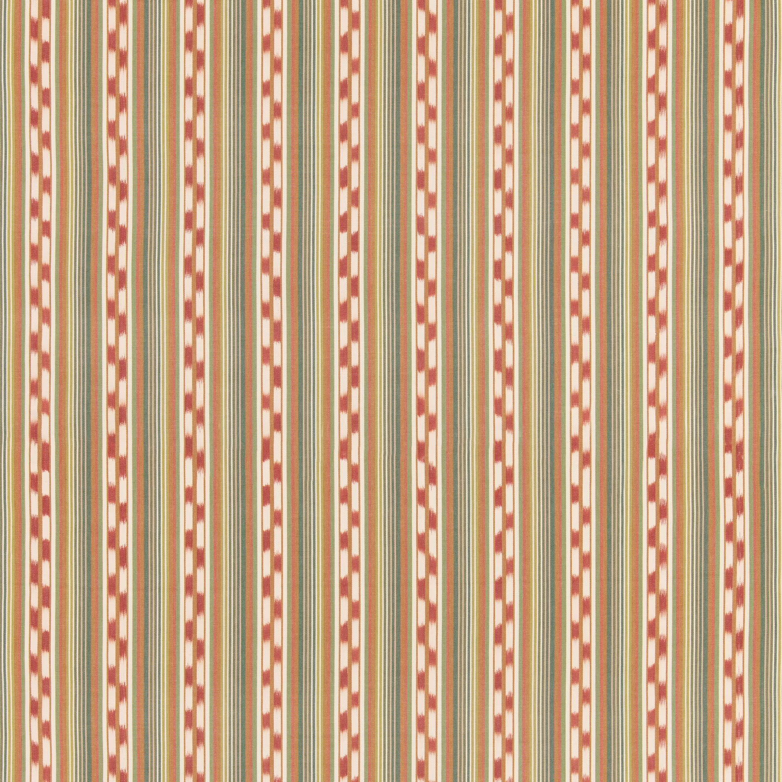 Olive cream and burgundy vertical stripe with small geometric accents