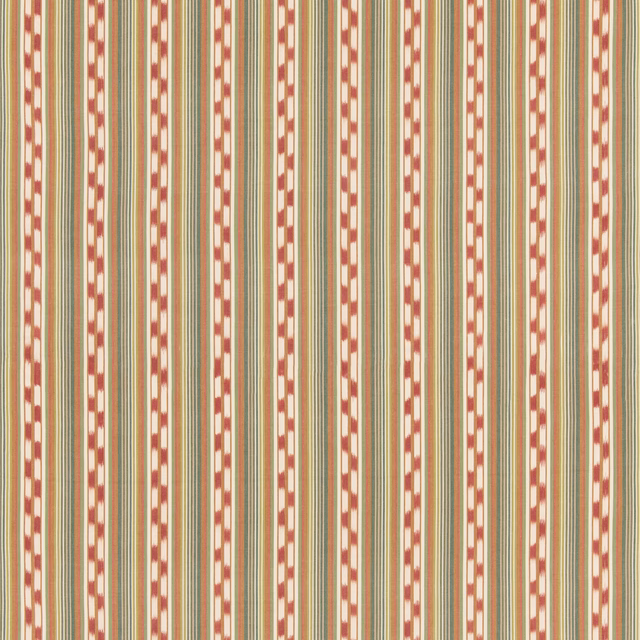 Olive cream and burgundy vertical stripe with small geometric accents