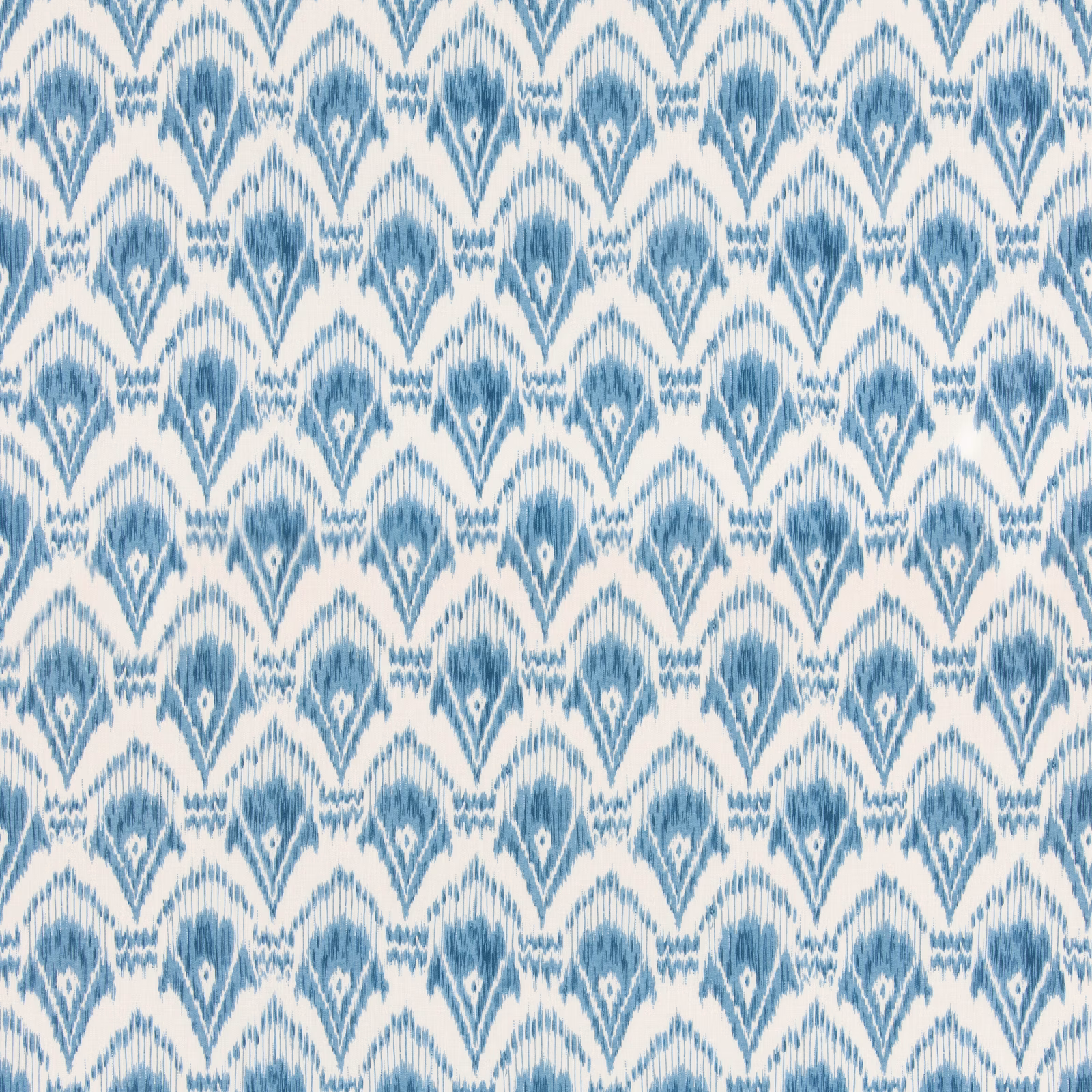 Cool dusty blue and ivory repeating arch motifs with softly irregular woven-looking edges