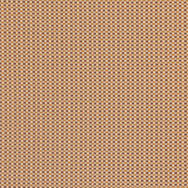 Warm ochre and brown micro-check fabric with a finely textured woven surface