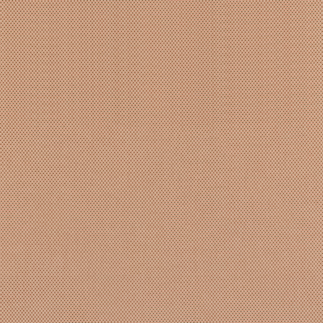 Close view of muted dusty red textile with fine green-tinged micro-weave