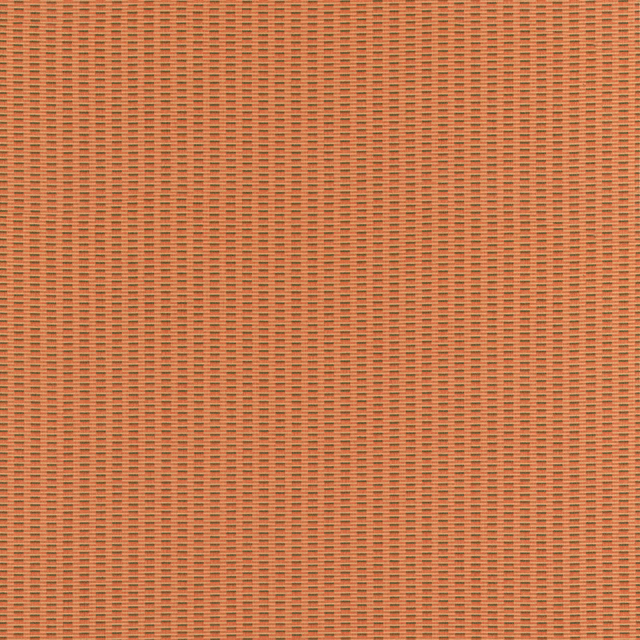 Close-up of muted terracotta-red and green woven fabric with tiny ladder-like rows