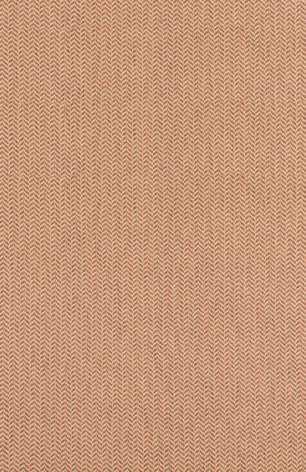 Fine muted red and green zigzag weave on a warm beige-taupe fabric ground