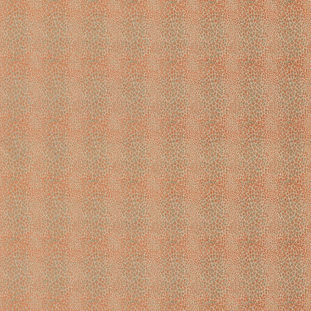 Soft coral-red and sage-green stippled textile with a finely mottled woven surface