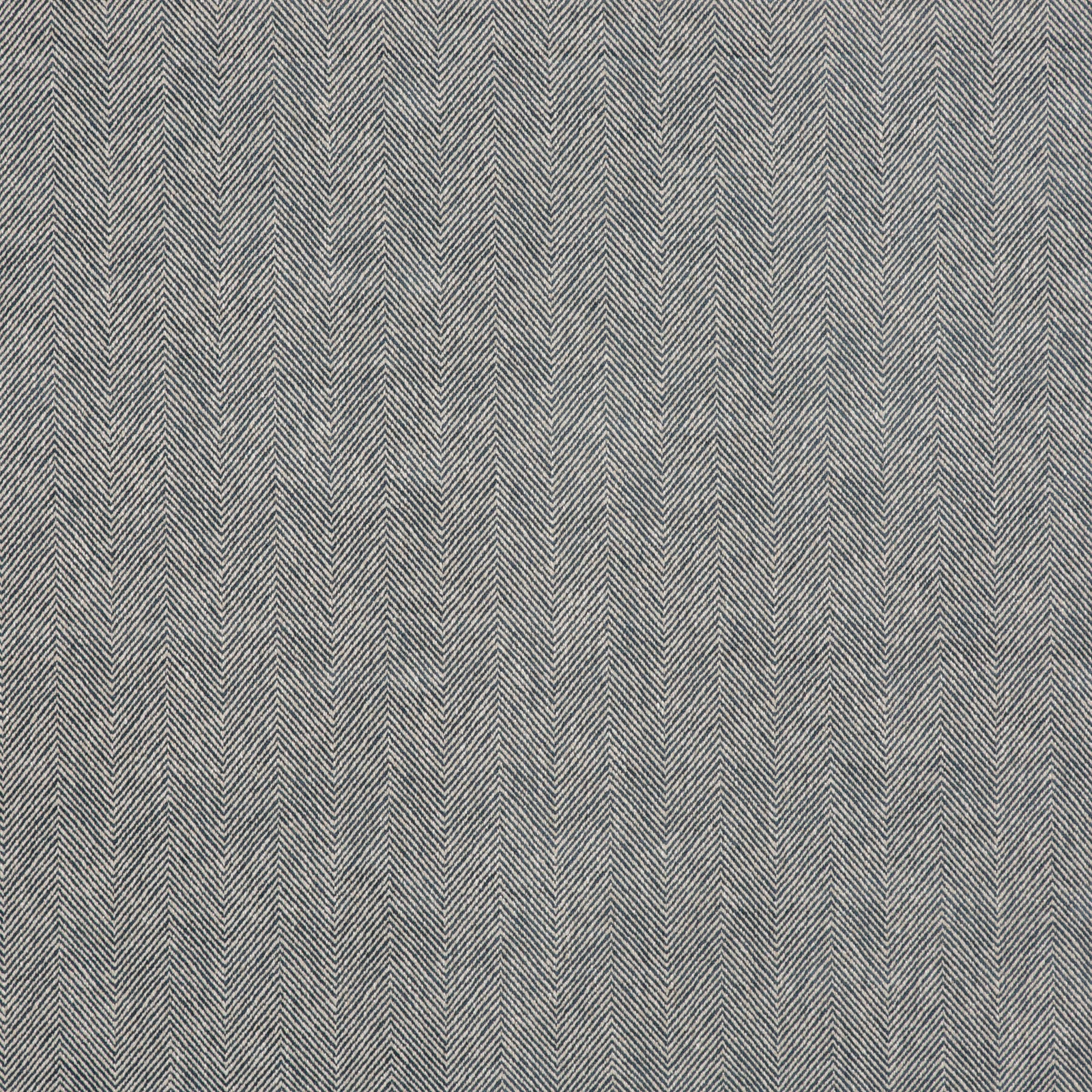Smoky indigo woven fabric with fine vertical herringbone columns and pale blue-grey threads