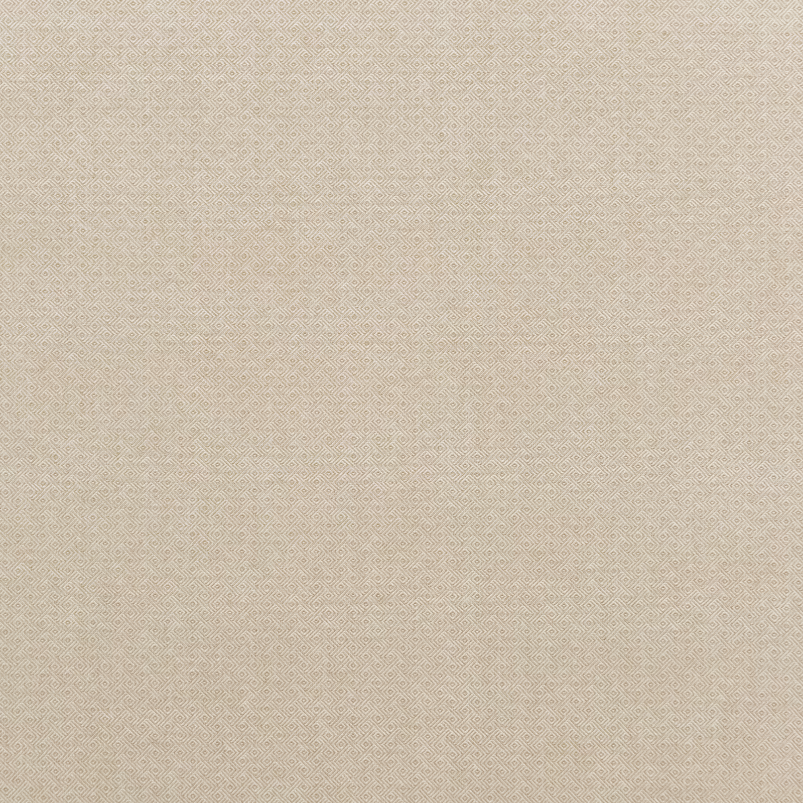 Warm oatmeal beige fabric with a fine, subtly raised geometric woven texture