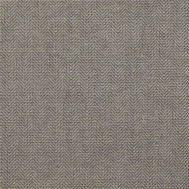 Close-up of muted indigo fabric with tiny oatmeal zigzag woven texture