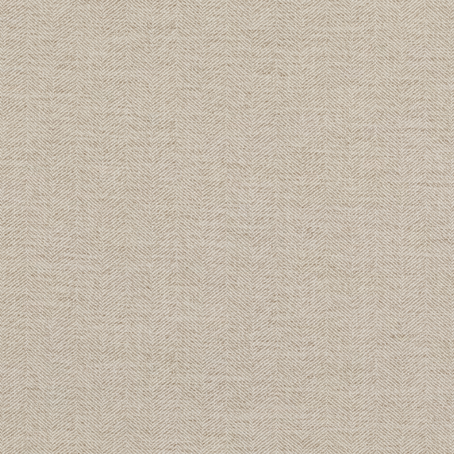 Soft greige taupe fabric with fine vertical herringbone weave texture