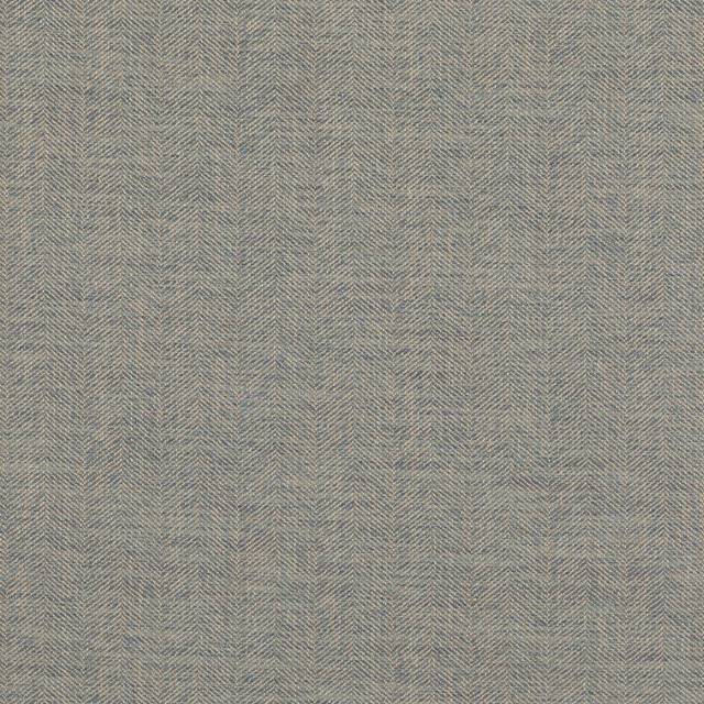 Soft blue-grey woven fabric with fine vertical chevron texture and subtle neutral flecks