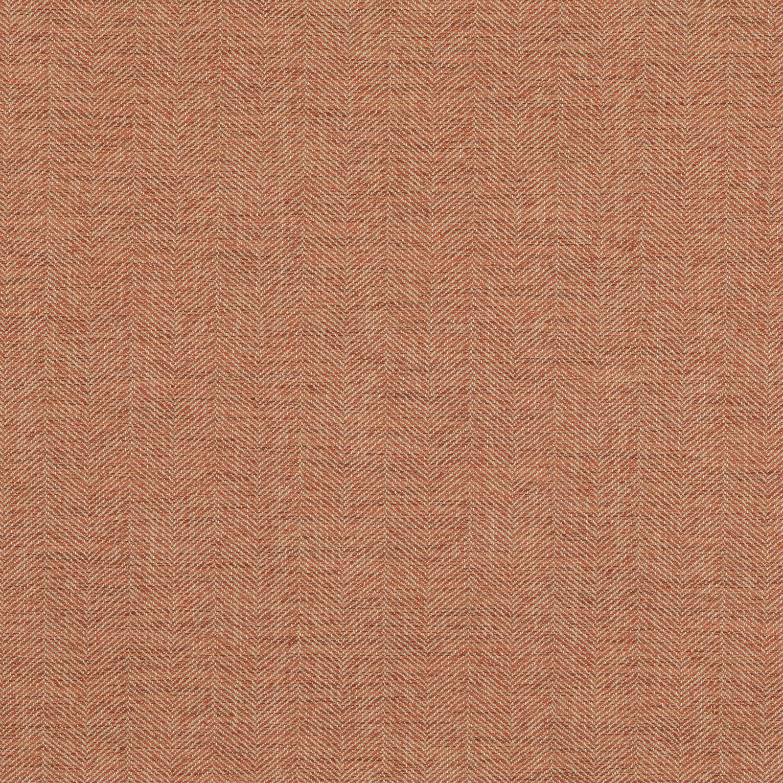 Warm terracotta spice fabric with fine vertical herringbone chevrons and woven texture
