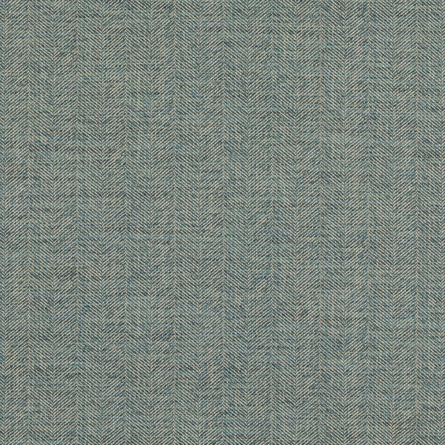 Muted teal fabric with fine vertical herringbone lines and lightly flecked woven texture