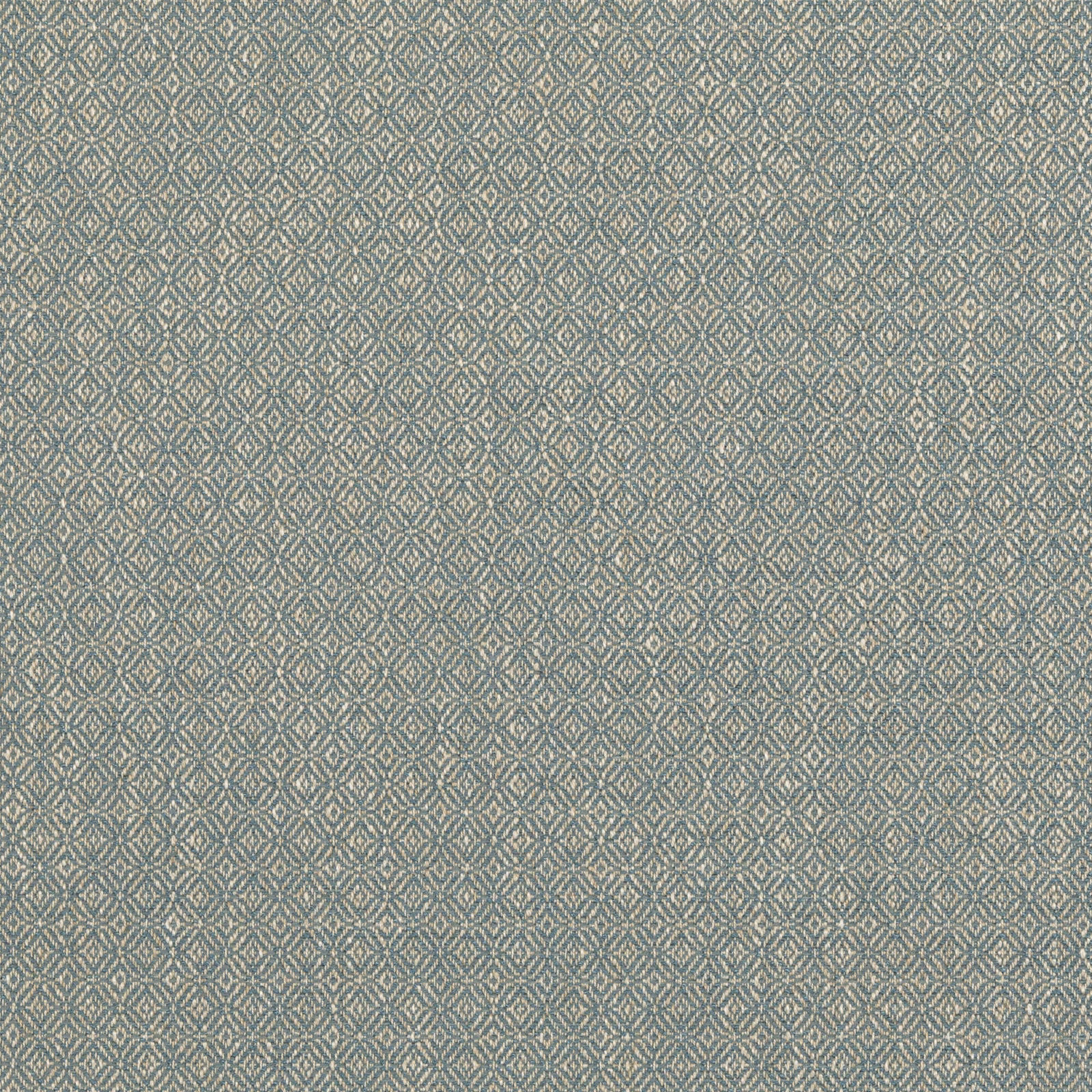 Cool soft-blue and ivory geometric lattice with a subtly slubbed woven texture