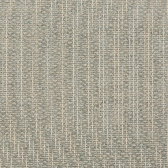Pale sea-foam green fabric with a fine woven geometric lattice texture