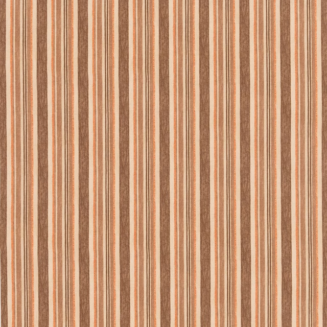 Chocolate, caramel and cream vertical stripes with a softly woven texture