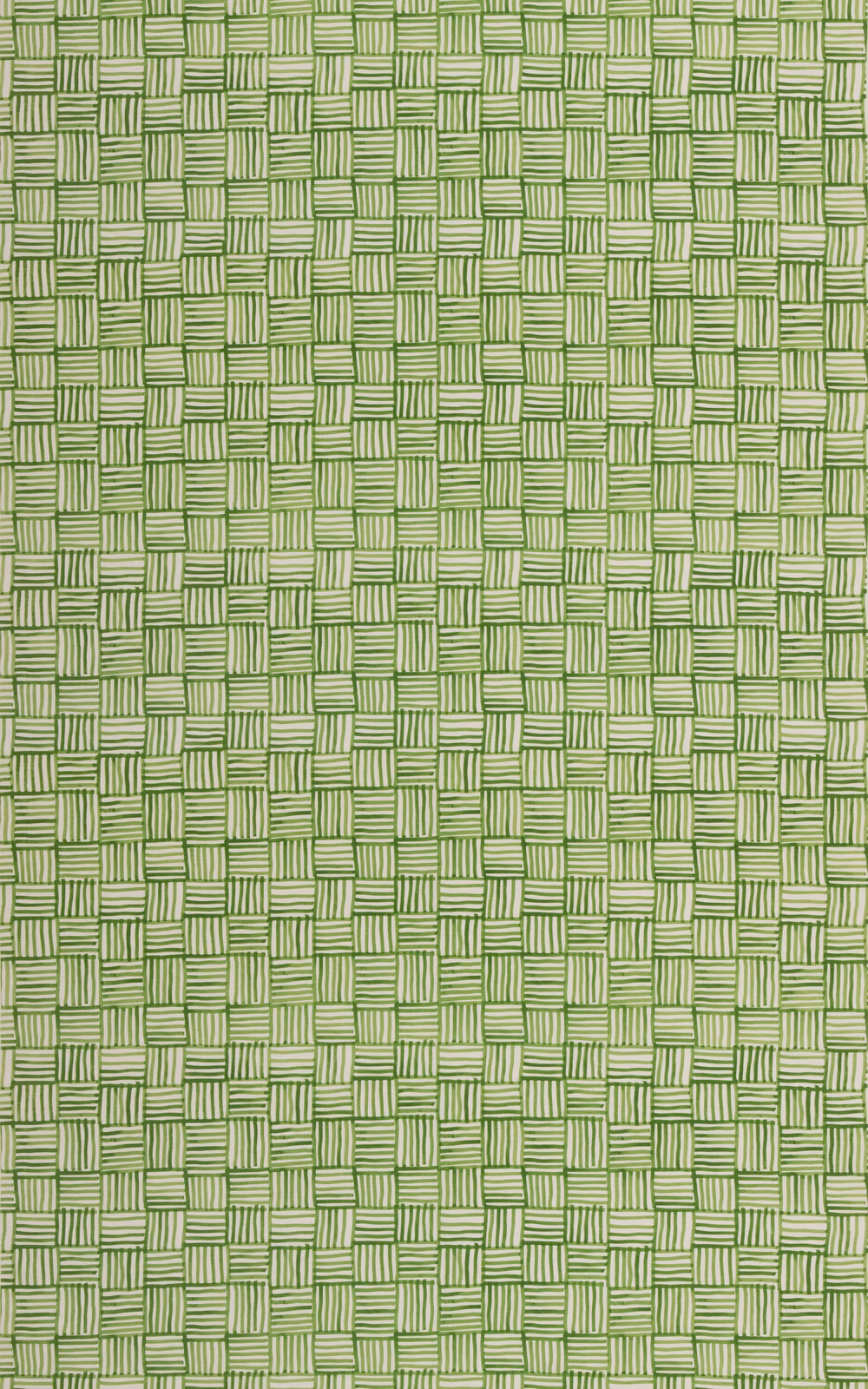 Muted olive green and pale thread basketweave with fine ribbed rectangular blocks