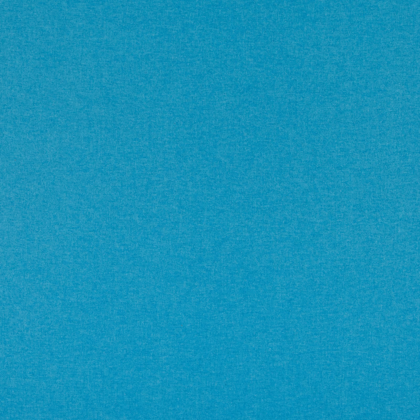 Close-up of cool turquoise fabric with a fine, softly mottled woven texture