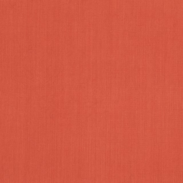 Soft coral-red woven fabric with fine vertical striations and a plain surface