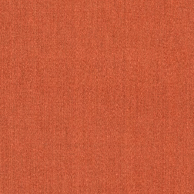 Warm terracotta-red woven swatch with fine vertical slubs and softly mottled texture