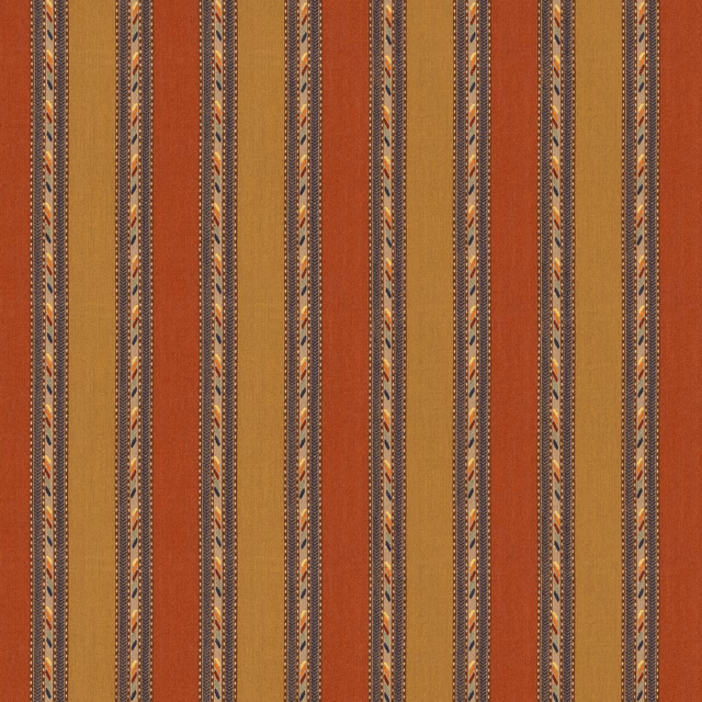 Burnt spice and ochre vertical stripes with dark geometric woven accents