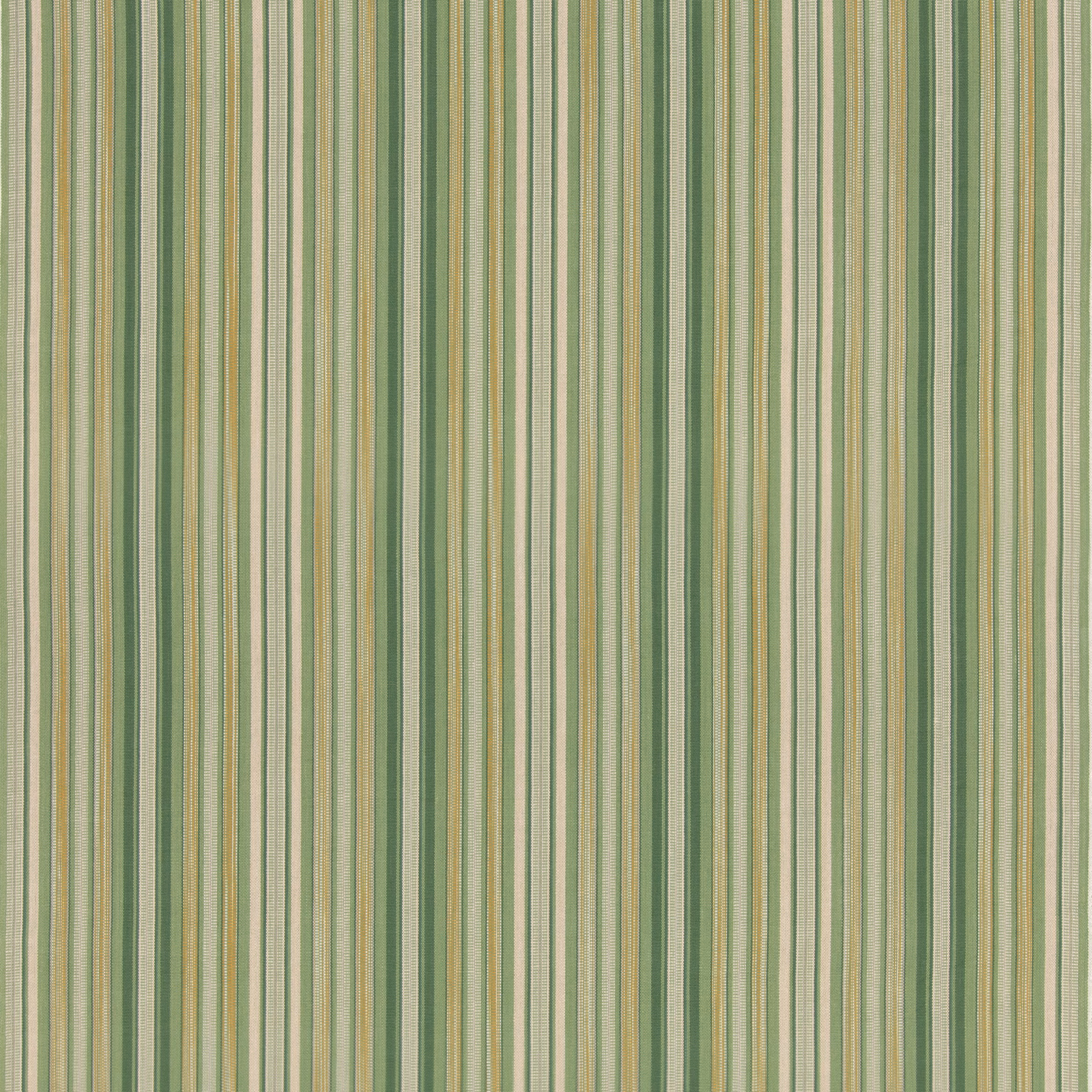 Rainstorm Green cotton fabric with narrow sage, olive and cream vertical stripes