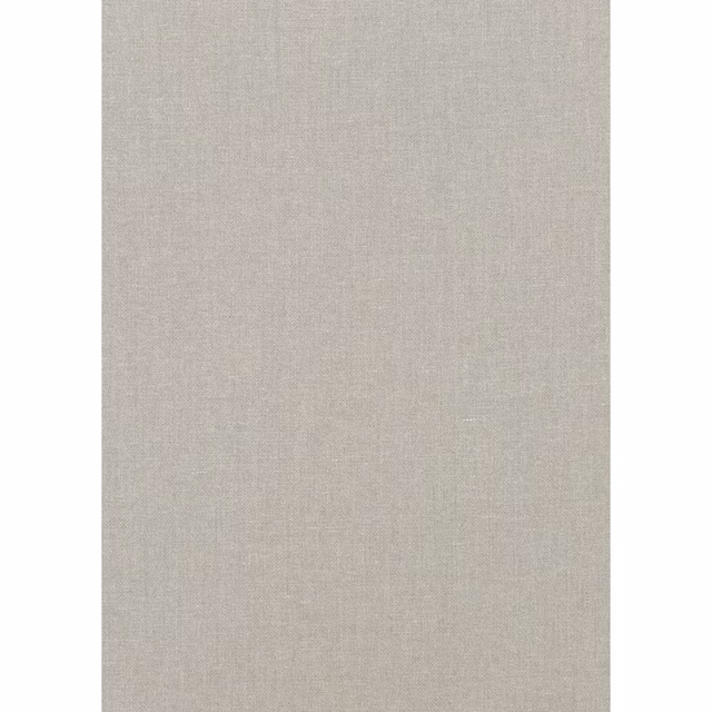 Close view of cool platinum greige fabric with a fine tonal linen weave