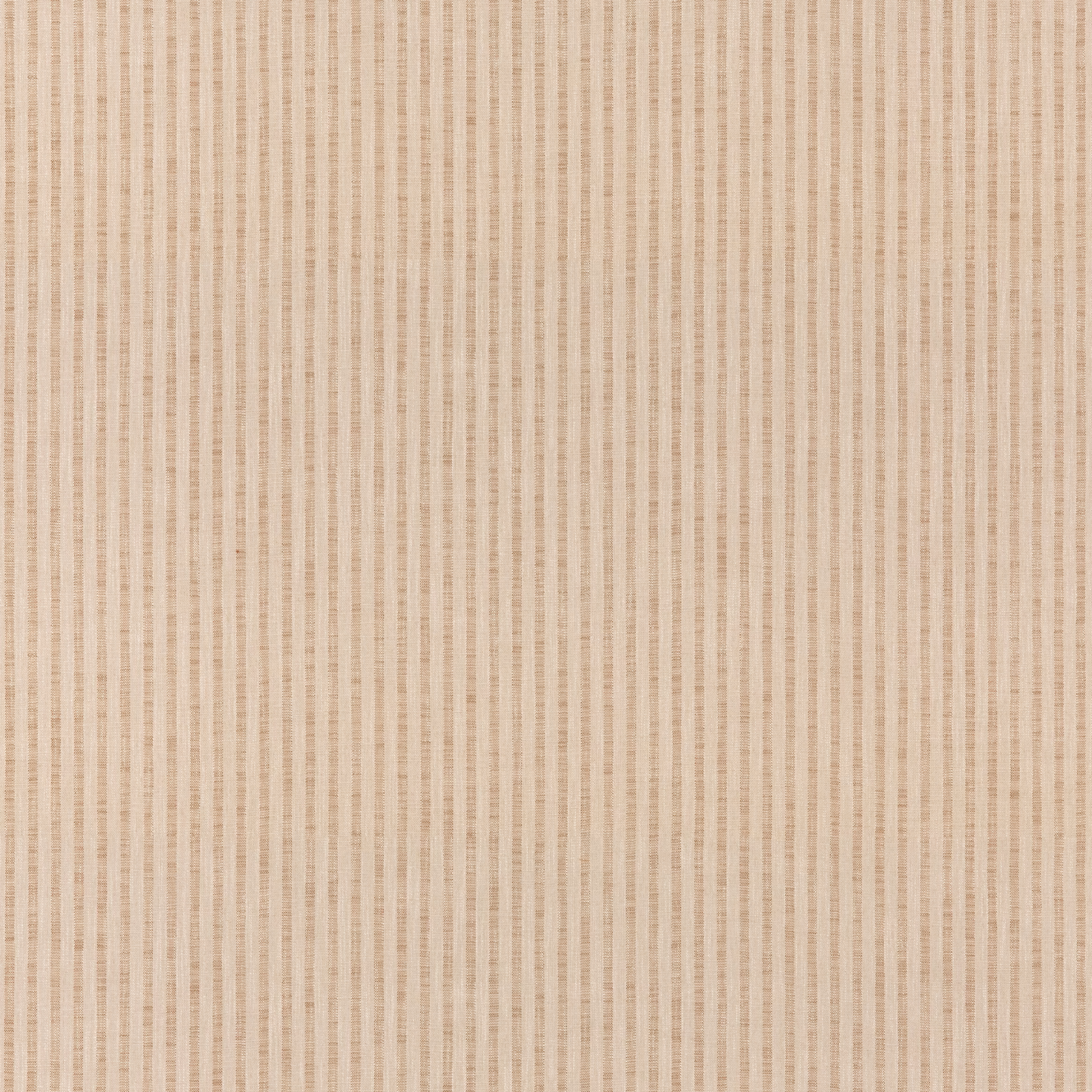 Warm nutmeg and beige narrow stripe with a softly woven texture