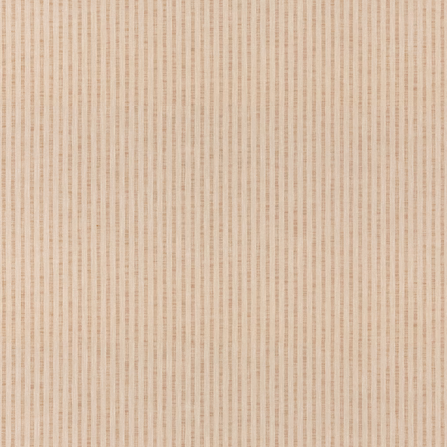 Warm nutmeg and beige narrow stripe with a softly woven texture