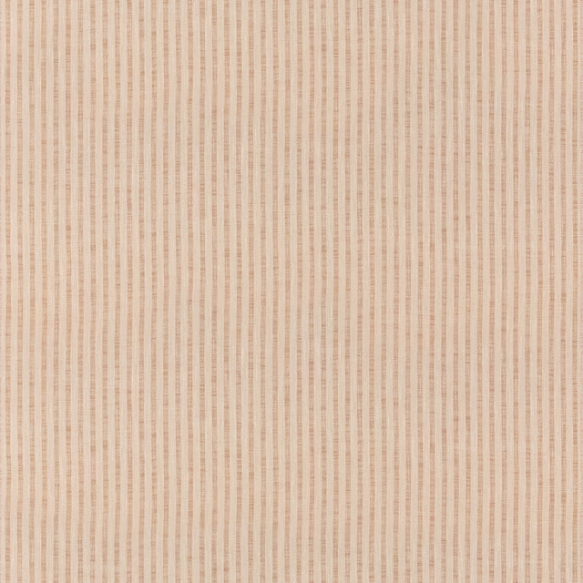 Warm sienna and beige narrow vertical stripe with a fine woven texture
