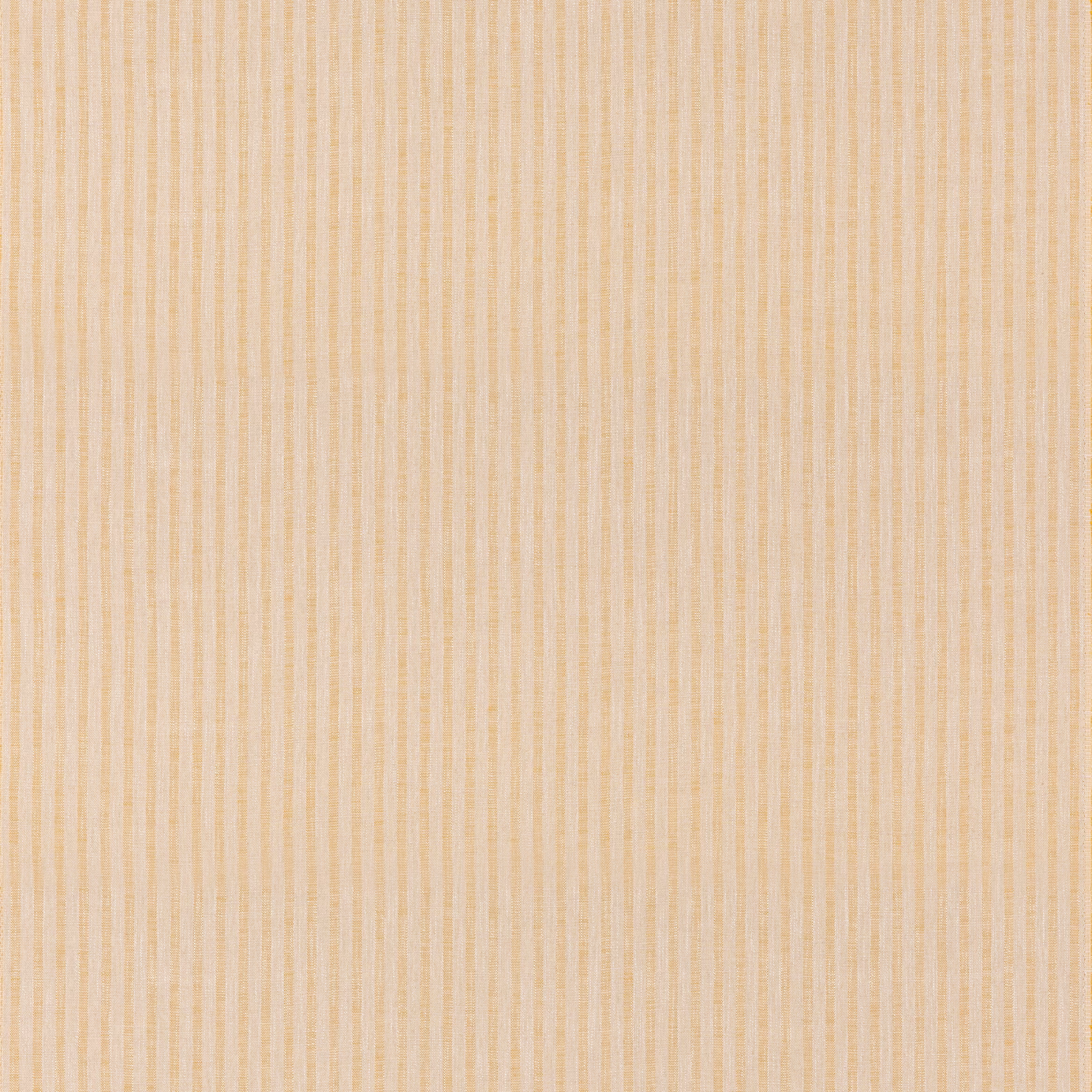 Warm cream fabric with fine pale yellow vertical stripes and subtle woven texture