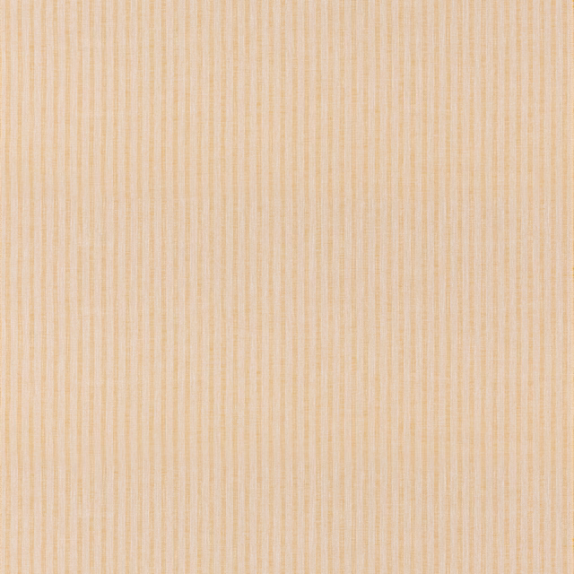 Warm cream fabric with fine pale yellow vertical stripes and subtle woven texture