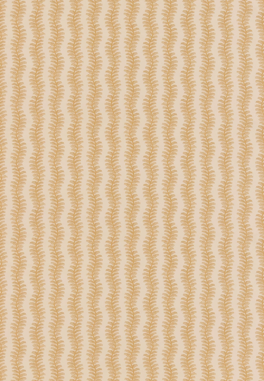 Warm sand fern-like stripes on a softly creamy cotton fabric