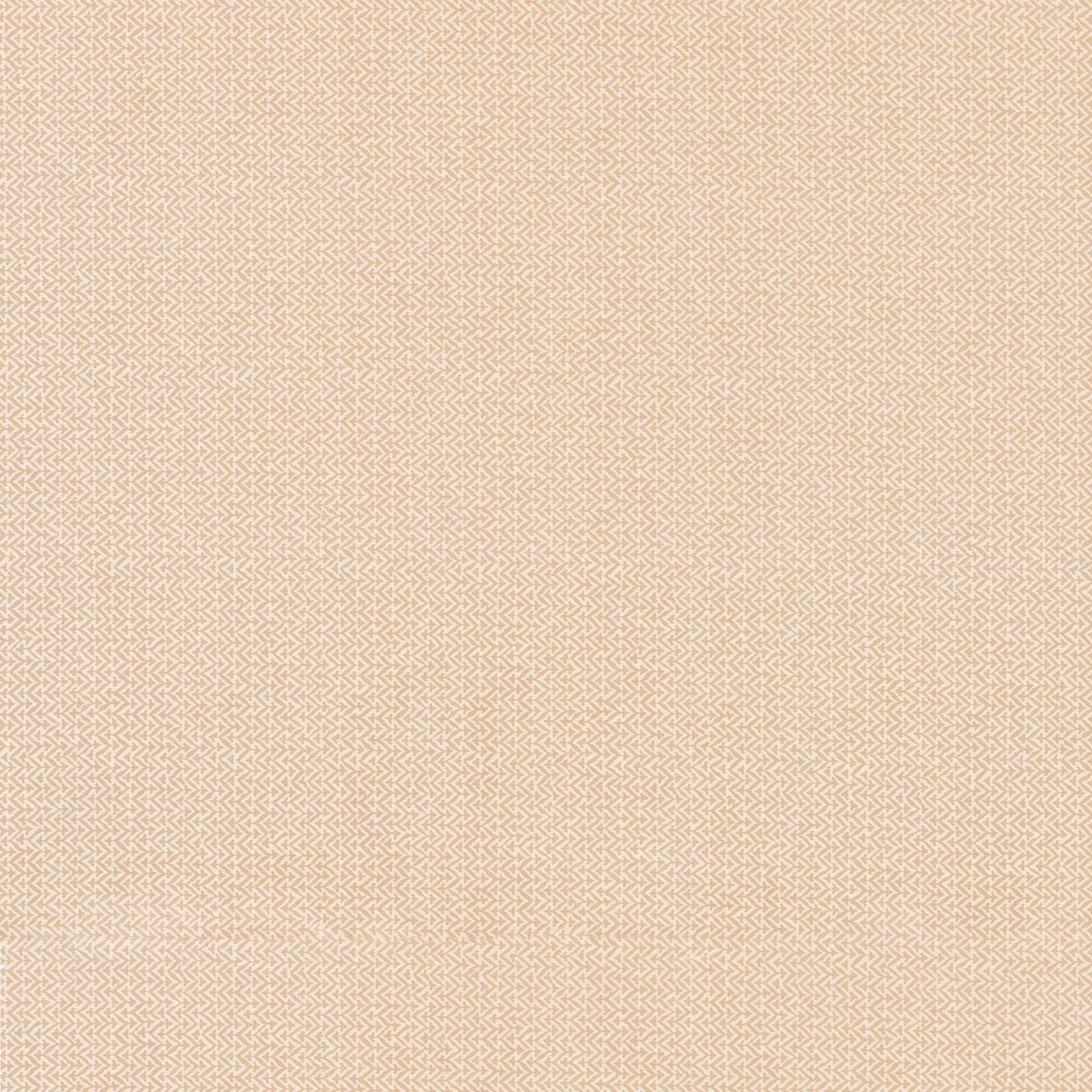 Warm parchment cotton with a tiny cream interlocking geometric repeat