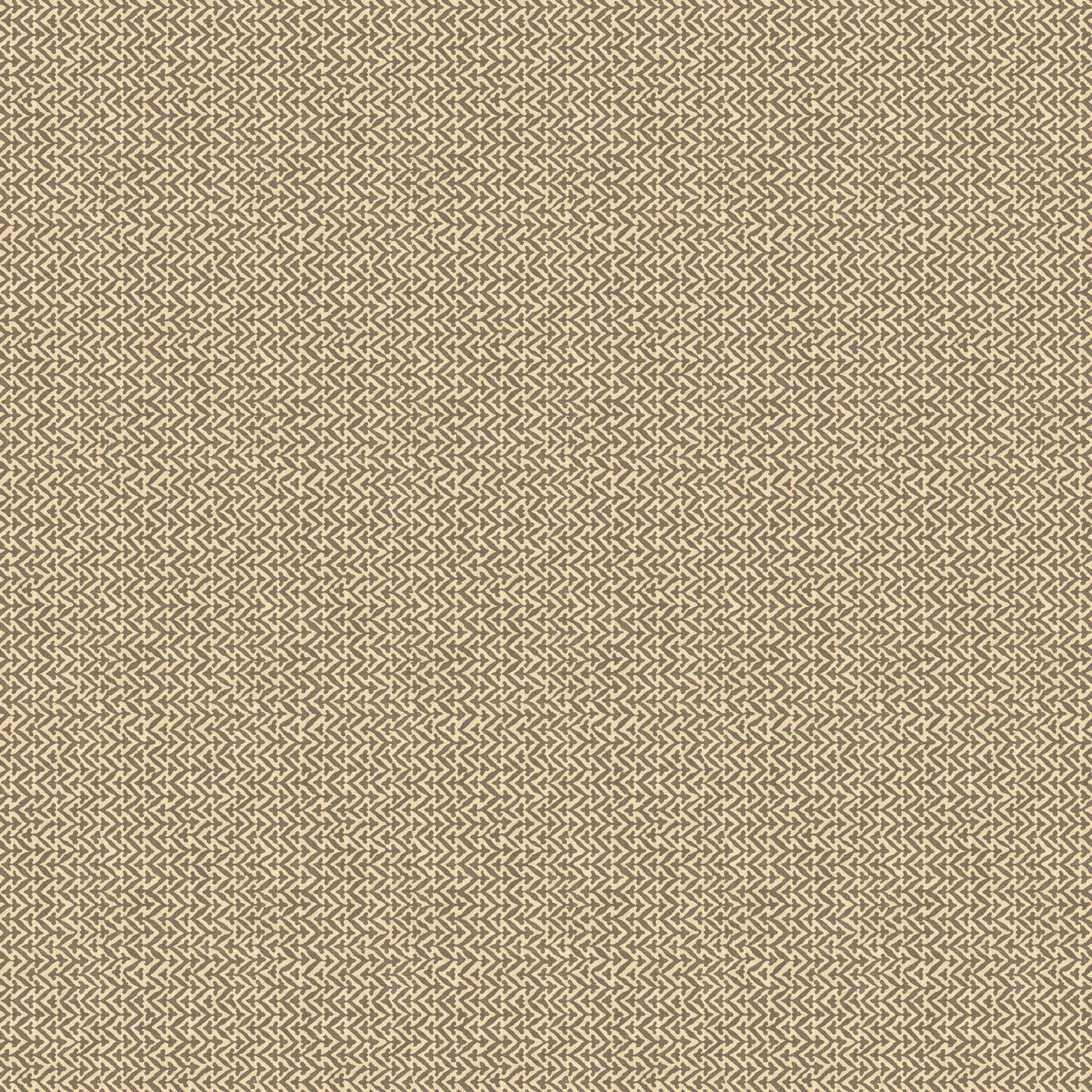 Charcoal-taupe wallpaper with densely packed ivory zigzag motifs in a fine geometric repeat