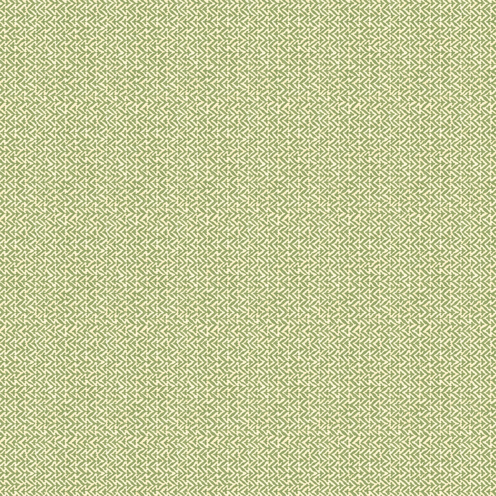 Pale sage wallpaper with fine cream geometric zigzags in a dense small-scale repeat