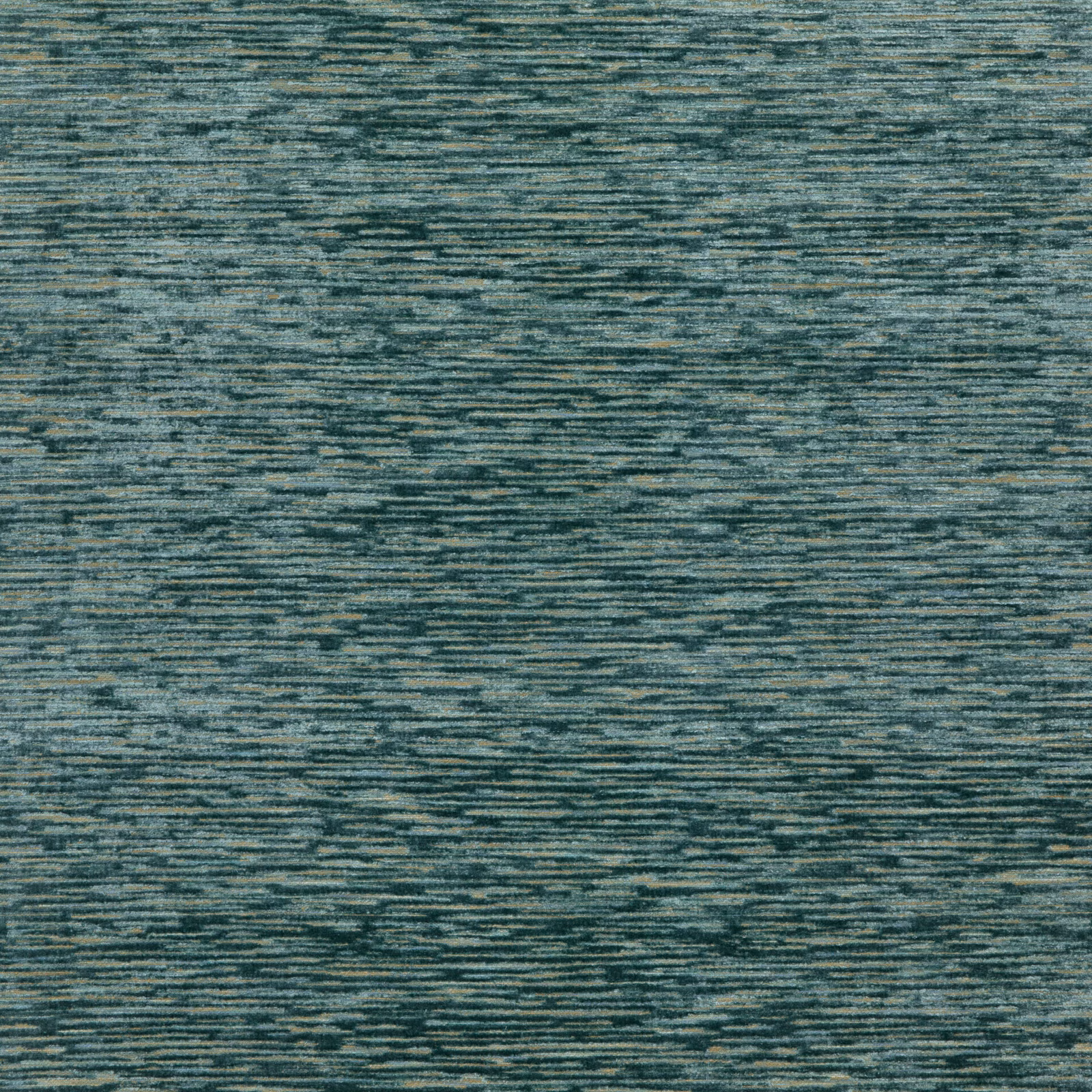 Muted aqua teal velvet with fine horizontal blue-grey and dark teal striations