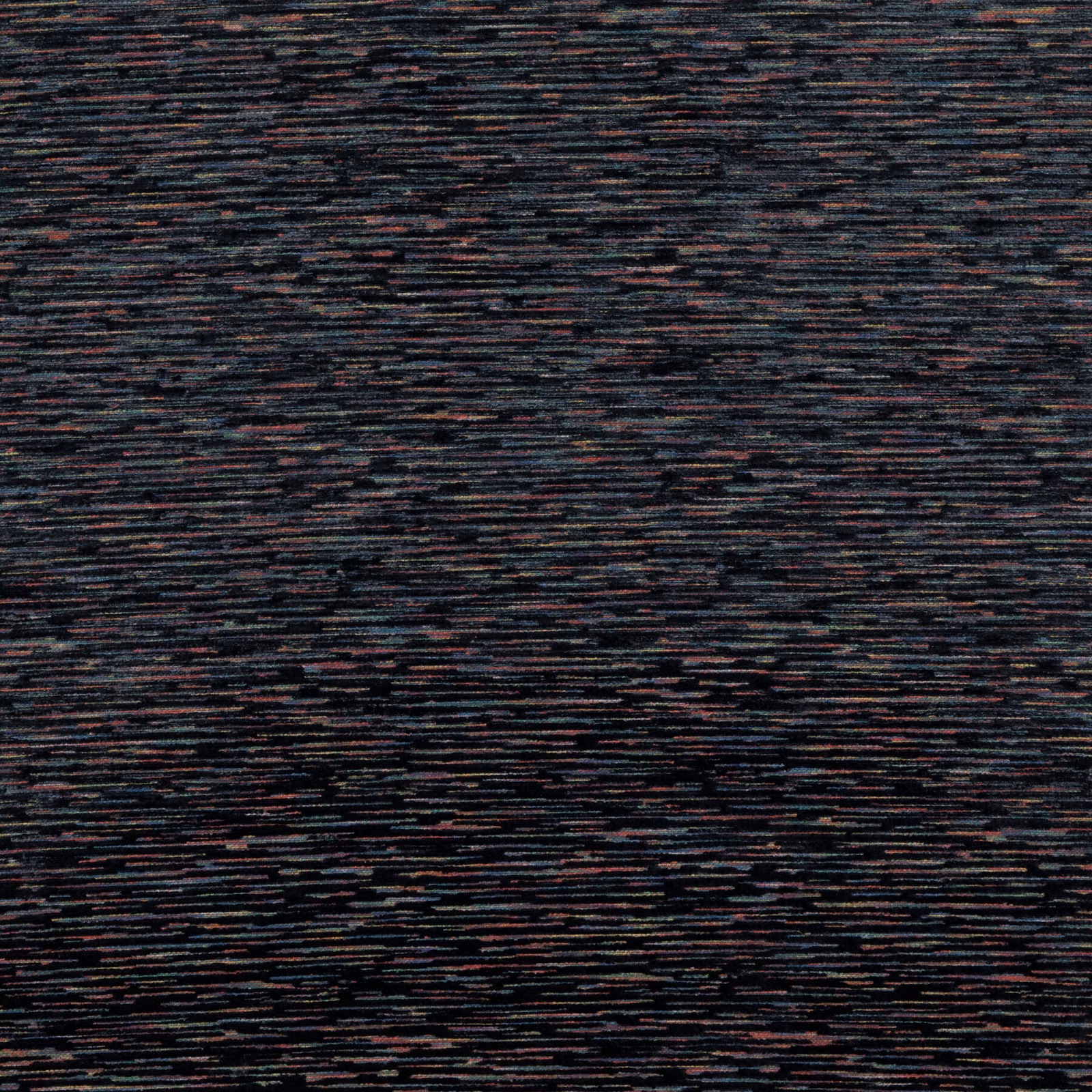 Deep indigo velvet with broken horizontal striations and muted rust flecks