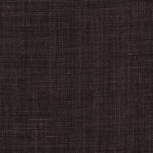 Dark espresso brown linen swatch showing an irregular close plain weave