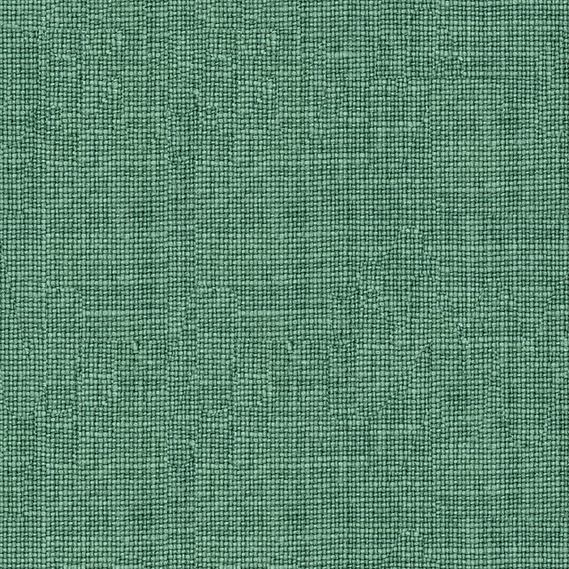 Close-up of muted lagoon teal linen with an irregular textured plain weave