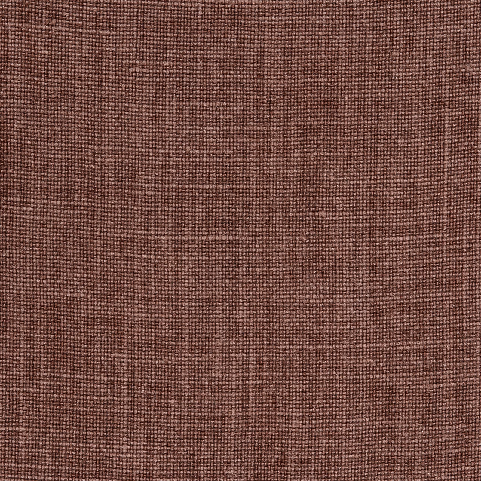 Close-up of muted old red-brown linen with a textured plain weave