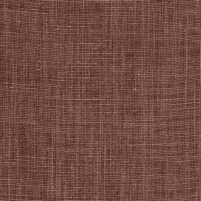 Close-up of muted old red-brown linen with a textured plain weave