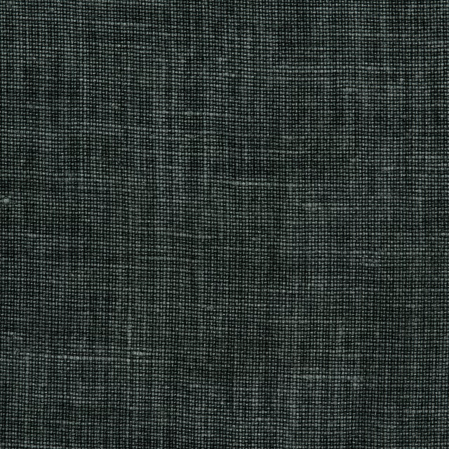 Dark spruce green linen with a weathered crosshatched weave and subtle tonal variation