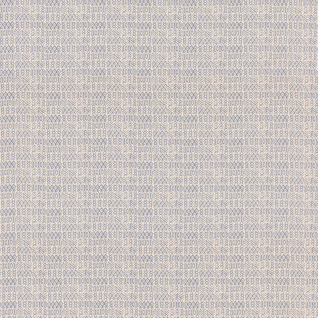 Pale blue-grey cotton with a fine repeating geometric lattice texture
