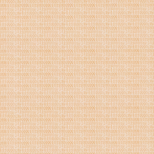 Muted ochre cotton with a fine ivory geometric weave and subtle textured surface