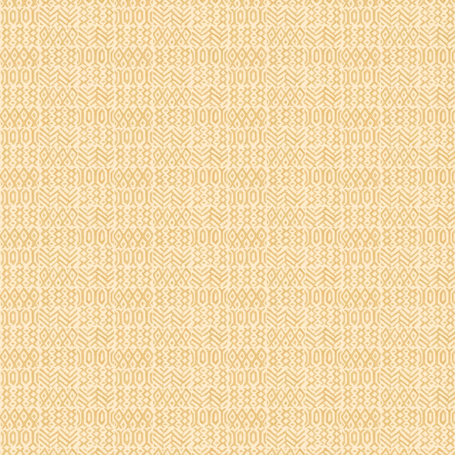 Pale ochre geometric diamond lattice on a warm ivory wallpaper ground